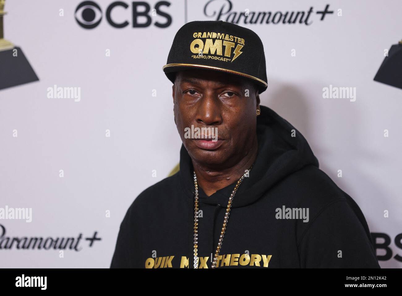 Grandmaster Flash poses in the photo room of the 65th Annual Grammy