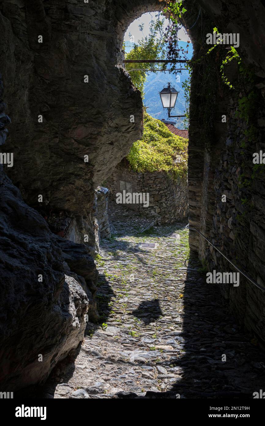 Old village in the Ligurian Alps, Triora, Liguria, Italy, Europe Stock Photo