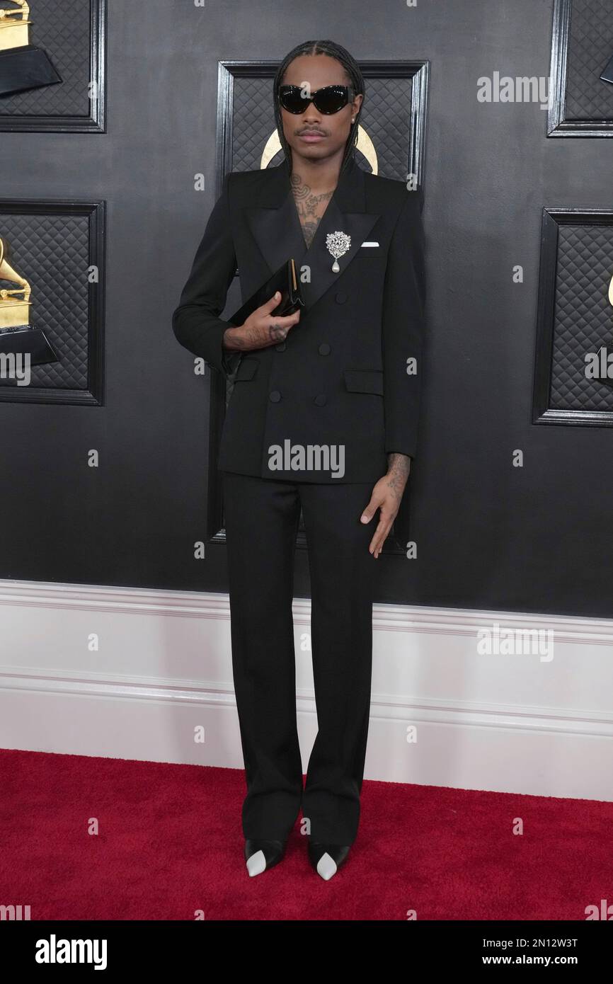 Steve Lacy arrives at the 65th annual Grammy Awards on Sunday, Feb. 5