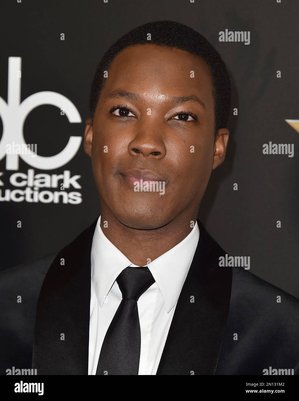 Corey Hawkins arrives at the Hollywood Film Awards at the Beverly