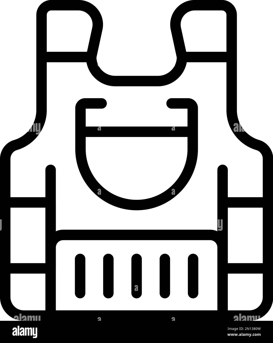 Proof vest icon outline vector. Police bulletproof. Tactical armor ...