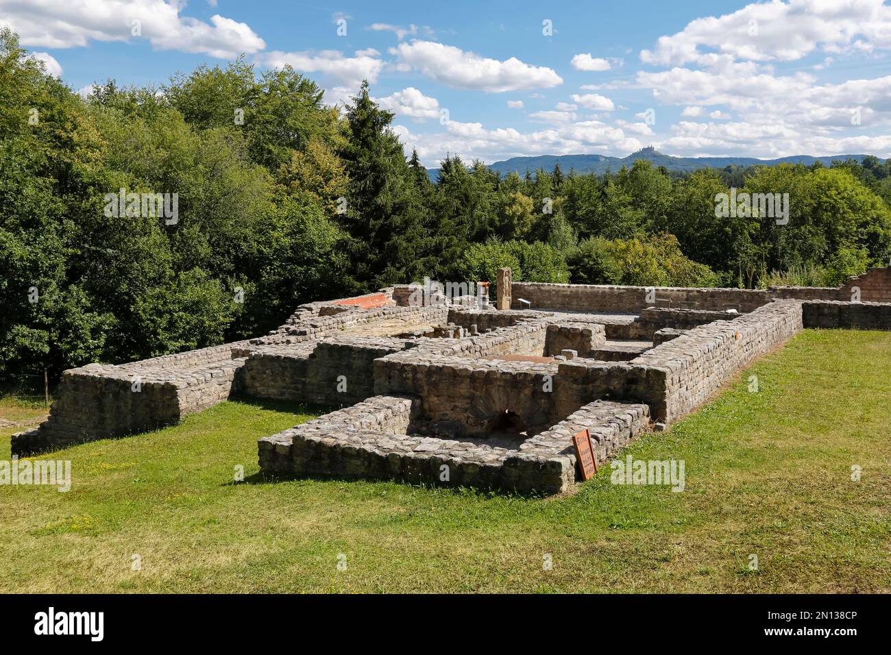 Roman openair museum Villa Rustica, excavations, wall remains