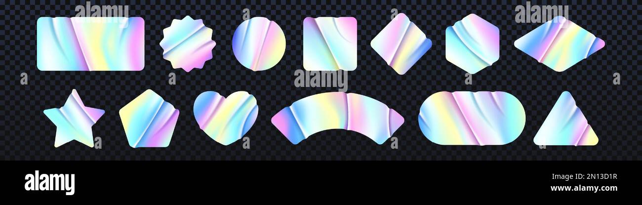 Trendy 90s holographic sticker sale labels and tags shapes. Retro discount,  price and quality product shiny stickers with percent vector set Stock  Vector Image & Art - Alamy