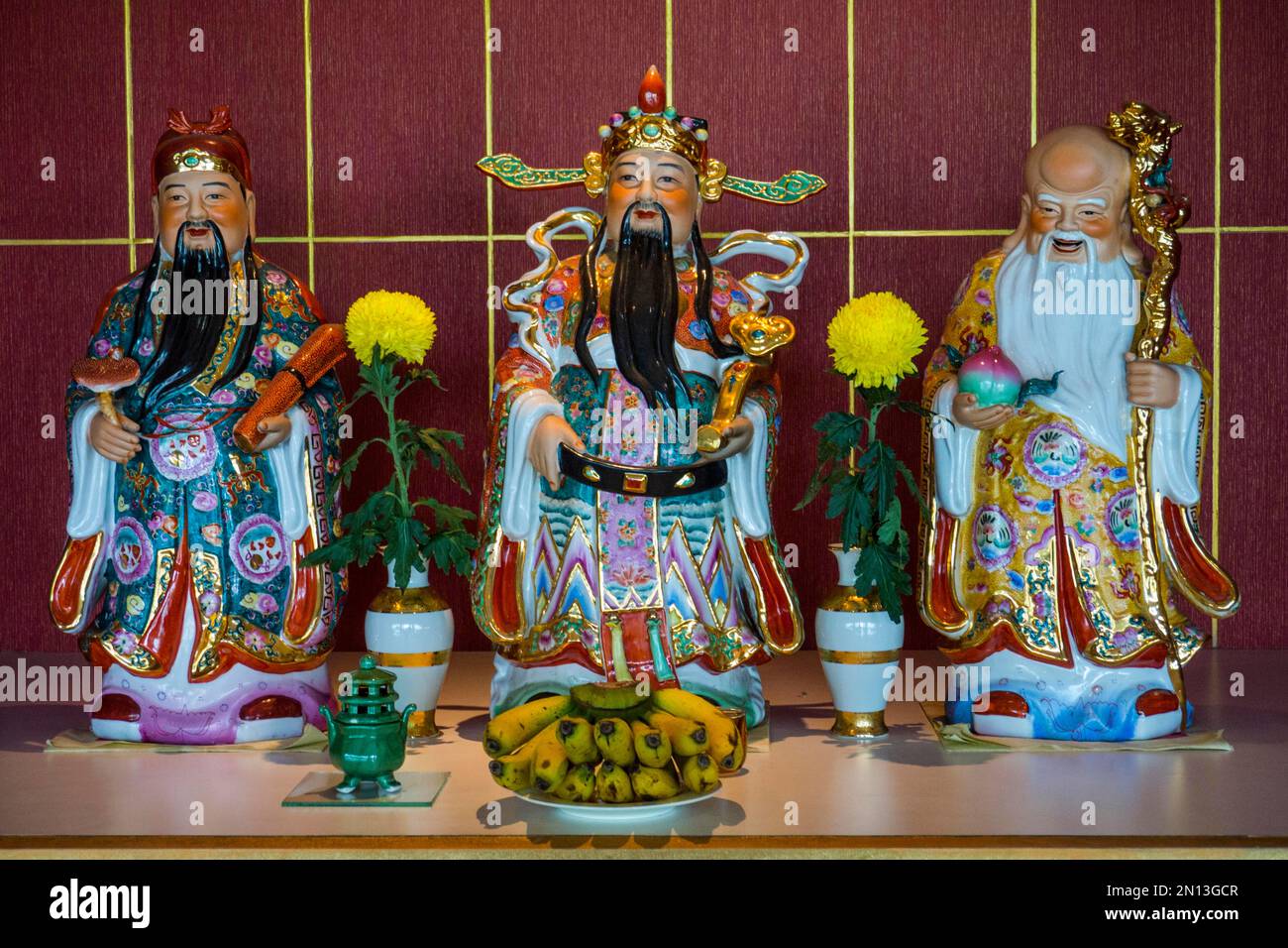 Chinese altar, haunted house, Phuket, Thailand, Asia Stock Photo