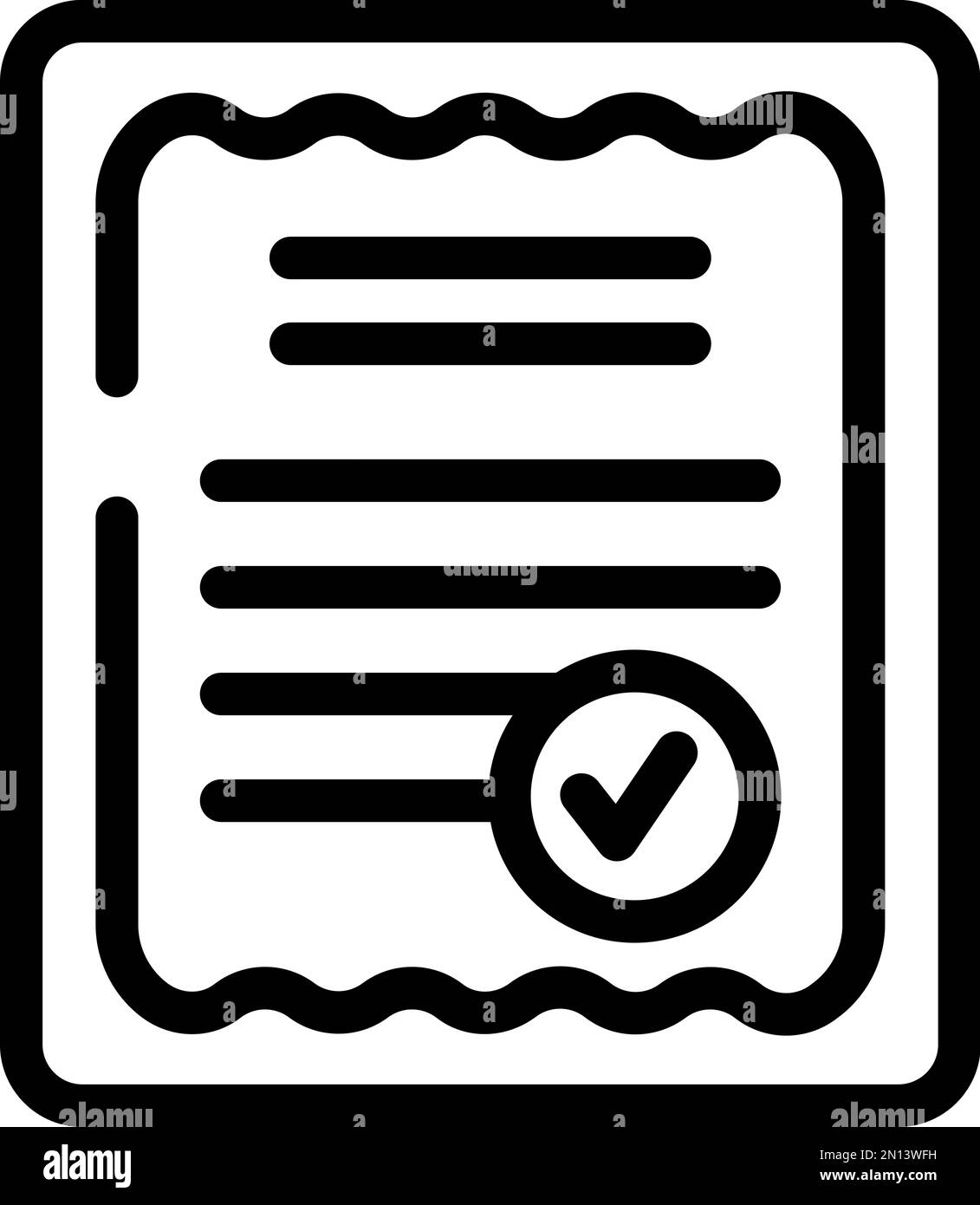 Warranty card icon outline vector. Certificate letter. Label badge