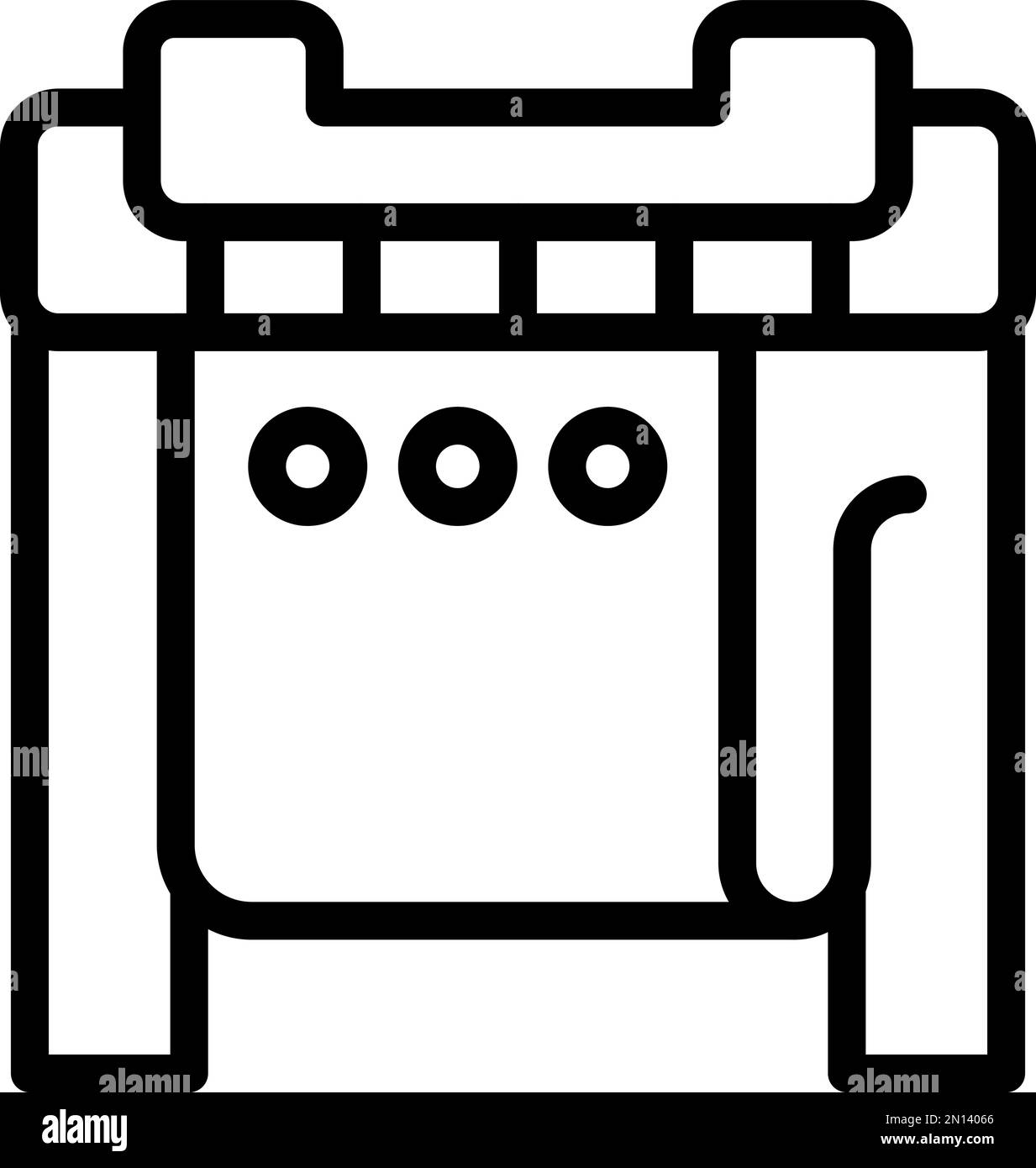 Plotter icon outline vector. Printer machine. Format copy Stock Vector
