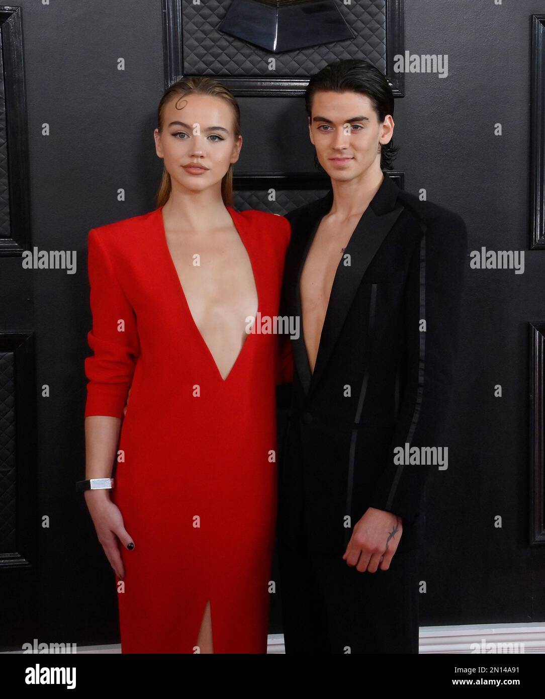 Los Angeles, United States. 05th Feb, 2023. L-R) Emma Brooks McAllister and Zack Lugo attend the 65th annual Grammy Awards at the Crypto.com Arena in Los Angeles on Sunday, February 5, 2023. Photo by Jim Ruymen/UPI Credit: UPI/Alamy Live News Stock Photo