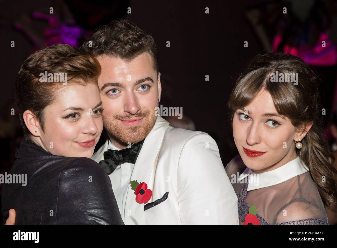 Sam Smith and guests pose for photographers upon arrival at the James ...