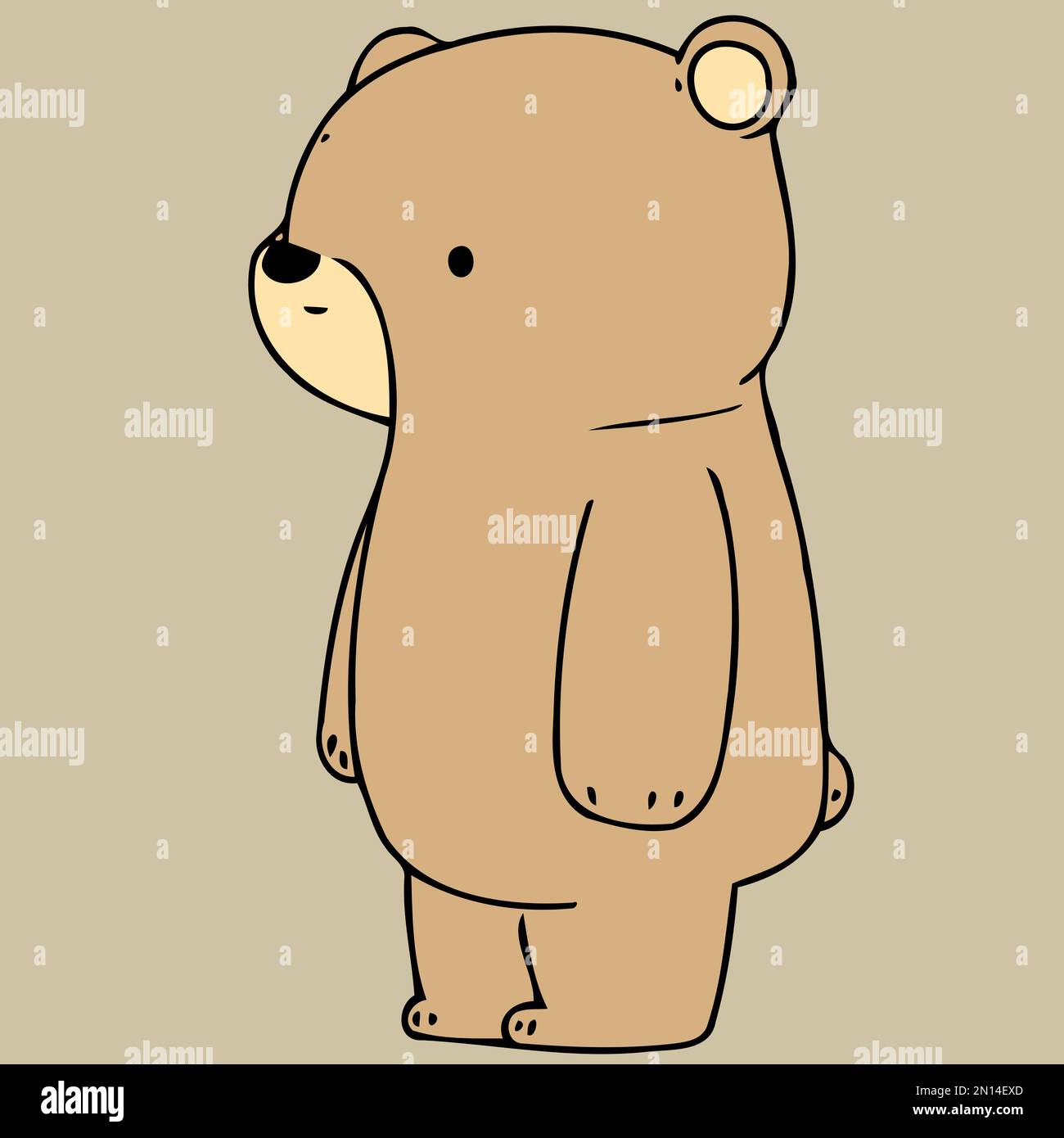 brown bear mammal animal body vector illustration Stock Vector Image