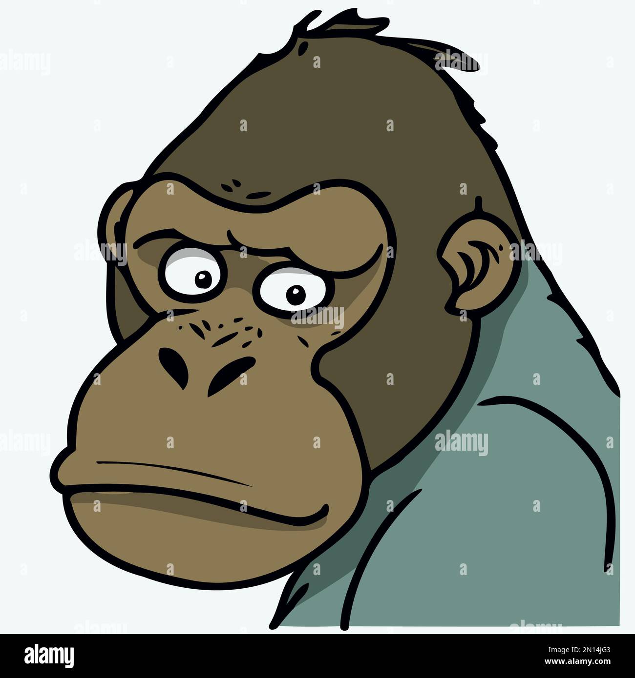 animal head mammal primate gorilla vector illustration Stock Vector ...
