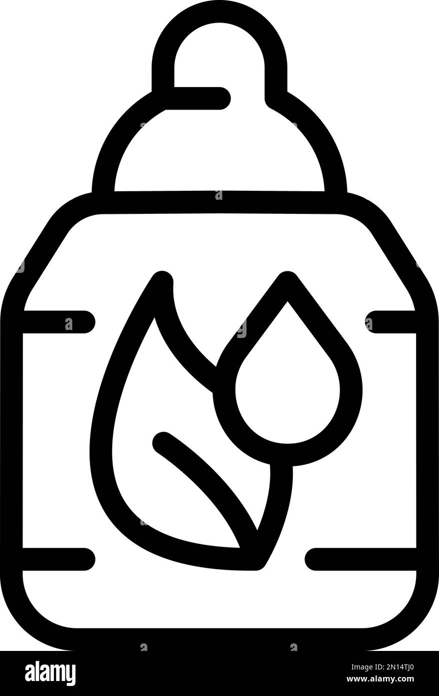 Ink bottle icon outline vector. Natural dye. Safe product Stock Vector ...