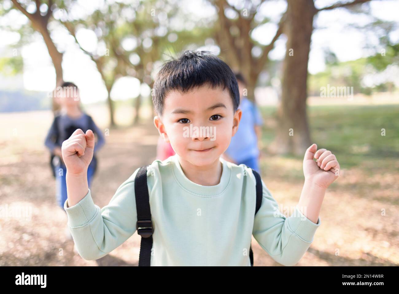 Happy Asian  boy with smiling face Stock Photo