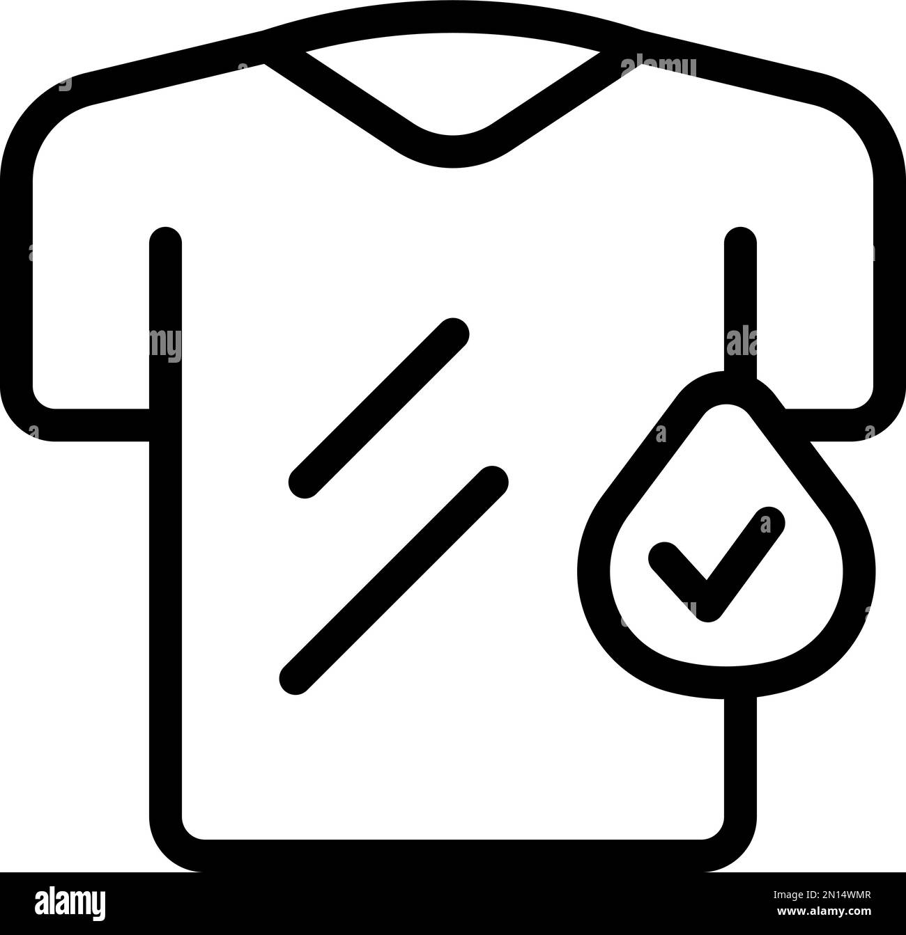 Chemical tshirt icon outline vector. Natural dye. Safe product Stock Vector
