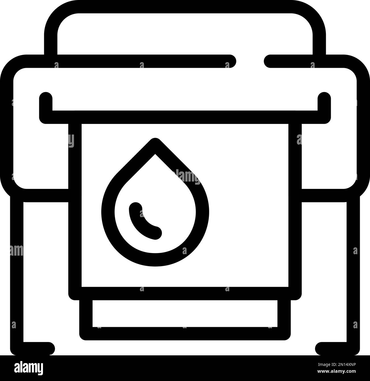 Natural dye plotter icon outline vector. Organic cream. Hand water ...