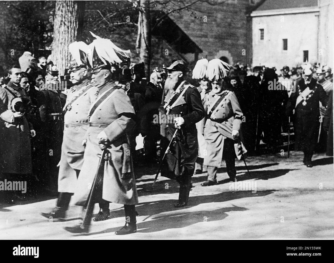 From Left to right: Paul von Hindenburg, carrying his baton of Field ...