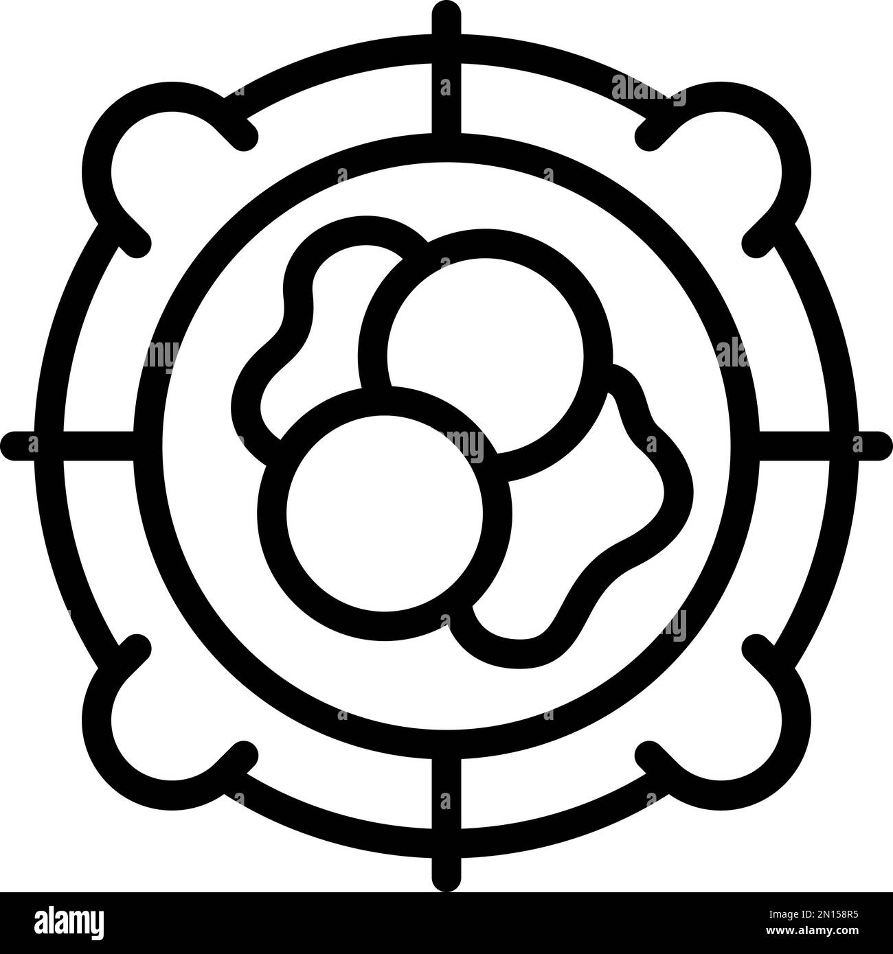 Target person icon outline vector. Game sport. Uniform design Stock