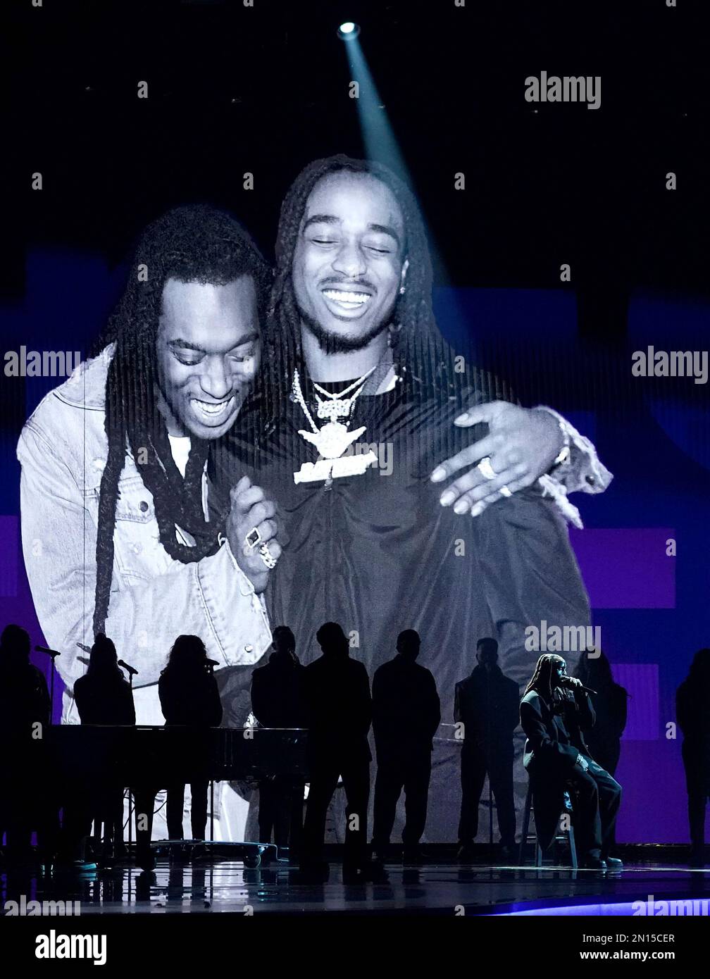 Quavo and Maverick City Music perform "Without You" during a tribute to