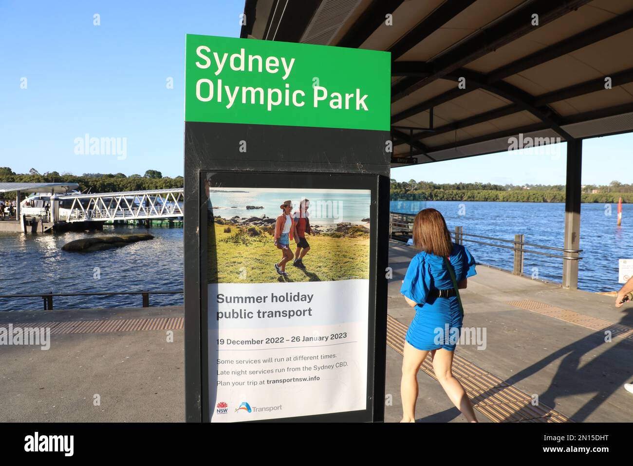 Sydney Olympic Park ferry wharf. Stock Photo