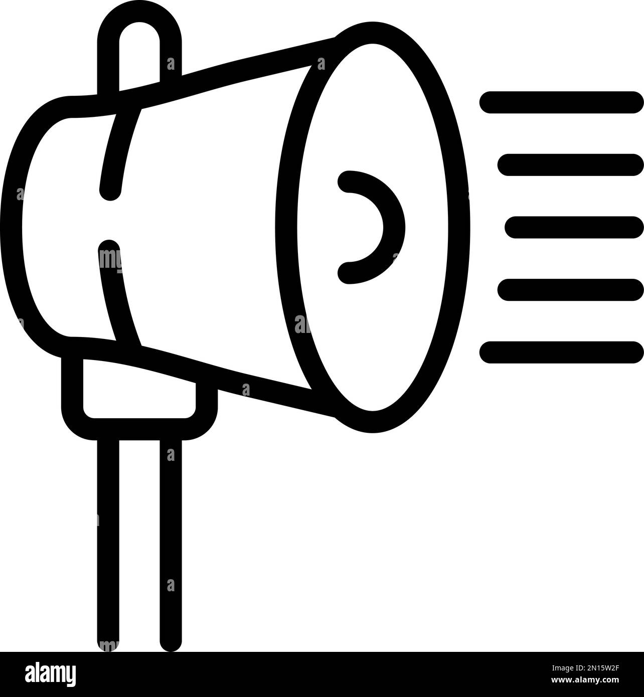 Coast guard megaphone icon outline vector. Emergency boat. Sea rescue ...