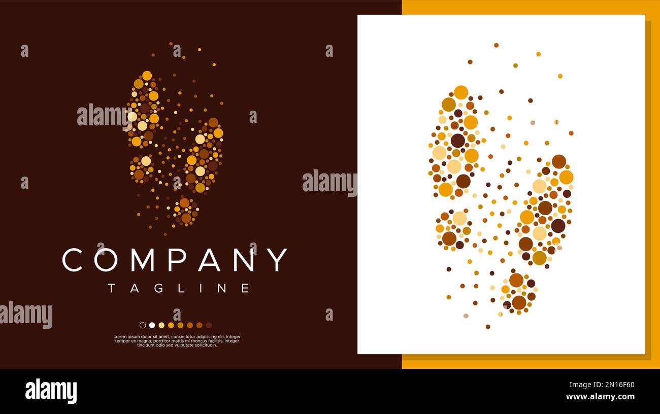 Abstract circle decorative foot logo design. Footstep logo brand vector