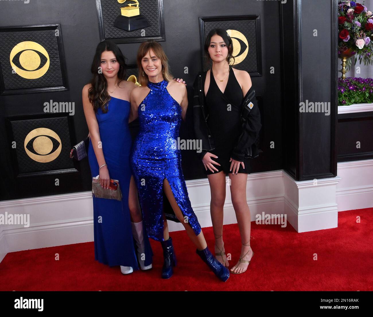 Los Angeles, United States. 05th Feb, 2023. (L-R) Sawyer Chung, Diane Farr and Coco Chung attend the 65th annual Grammy Awards at the Crypto.com Arena in Los Angeles on Sunday, February 5, 2023. Photo by Jim Ruymen/UPI Credit: UPI/Alamy Live News Stock Photo