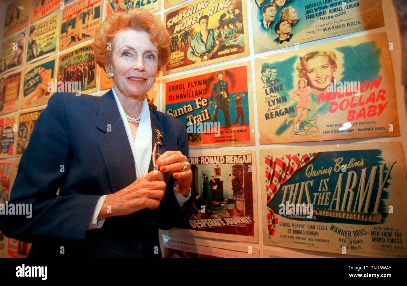 FILE - In this May 14, 1998 file photo, Joan Leslie stands near the ...