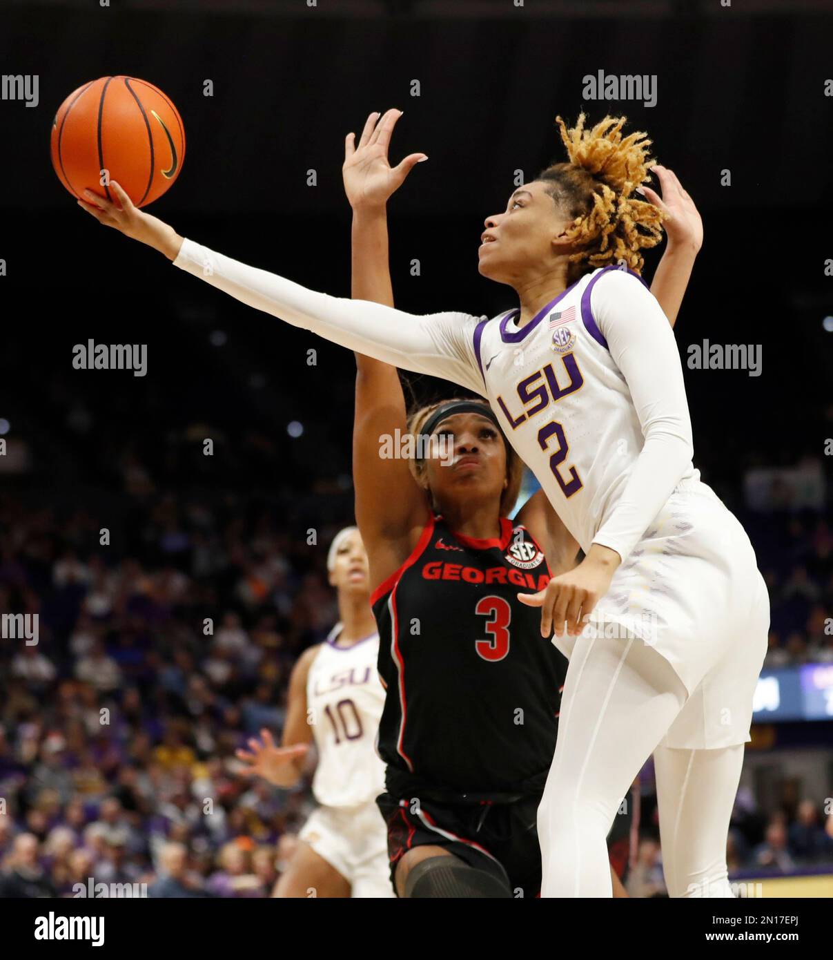 Baton Rouge, USA. 02nd Feb, 2023. LSU Lady Tigers guard Jasmine Carson