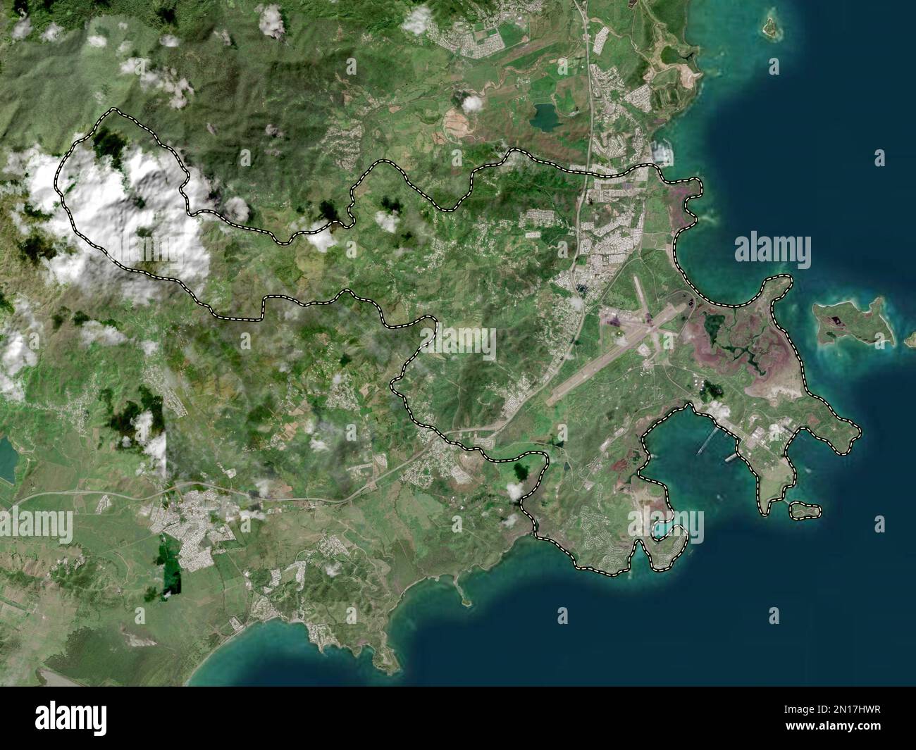 Ceiba, municipality of Puerto Rico. High resolution satellite map Stock Photo