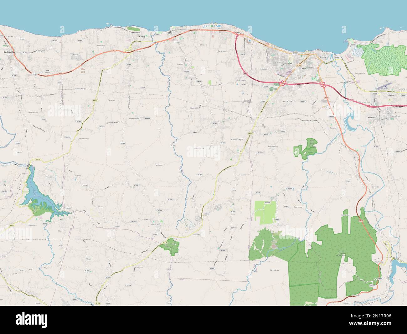 Hatillo, municipality of Puerto Rico. Open Street Map Stock Photo Alamy