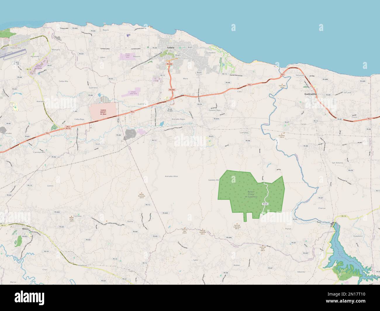 Isabela, municipality of Puerto Rico. Open Street Map Stock Photo Alamy