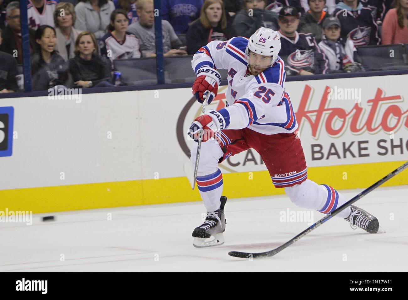 New York Rangers' Viktor Stalberg, of Sweden, plays against the