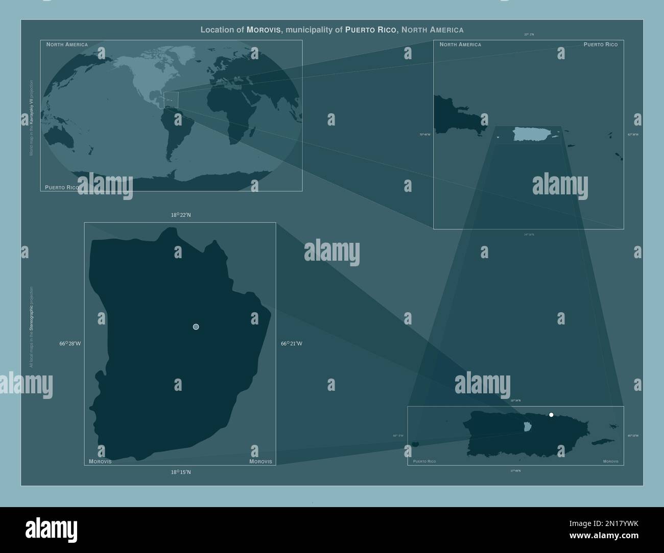 Morovis, municipality of Puerto Rico. Diagram showing the location of