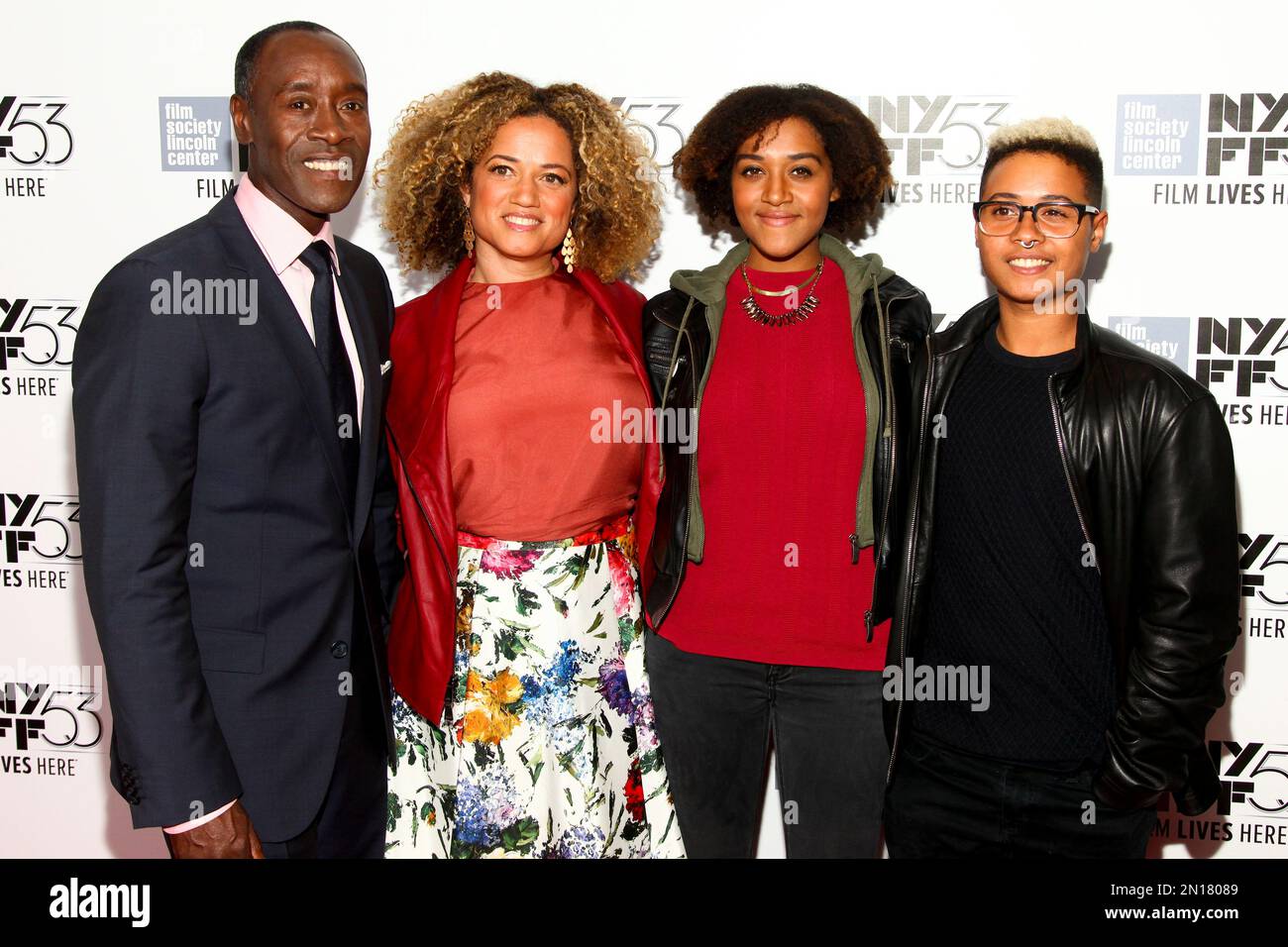 Don Cheadle, from left, Bridgid Coulter, Imani Cheadle and Ayana Tai