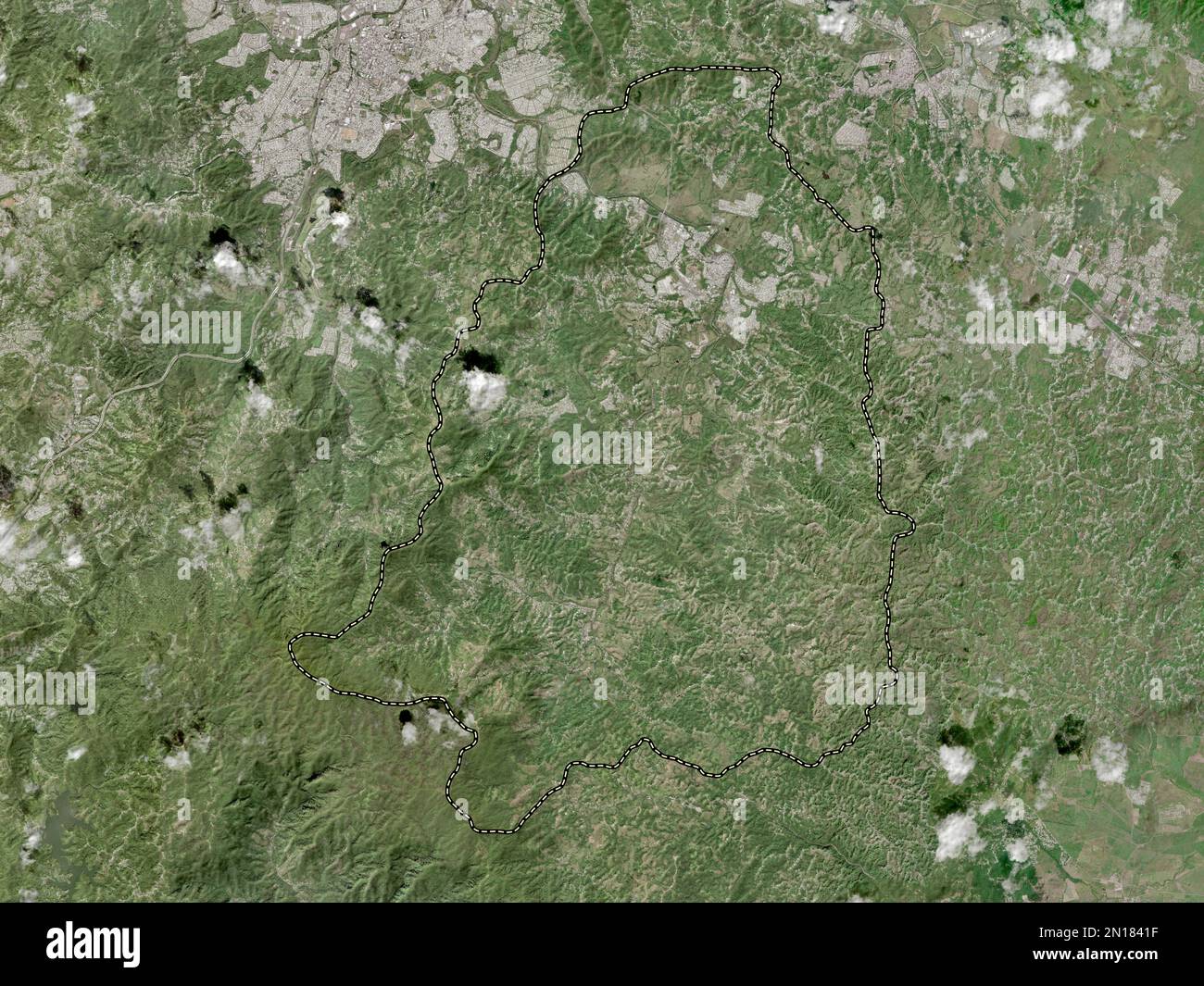 San Lorenzo, municipality of Puerto Rico. High resolution satellite map Stock Photo Alamy