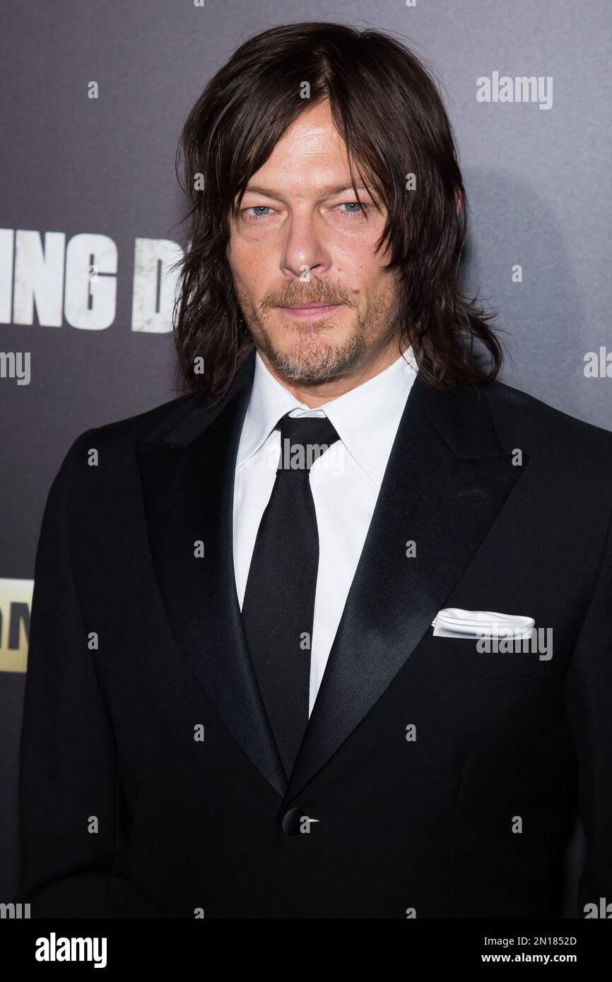 Norman Reedus Attends Amcs The Walking Dead Season Six Premiere Fan Event At Madison Square 