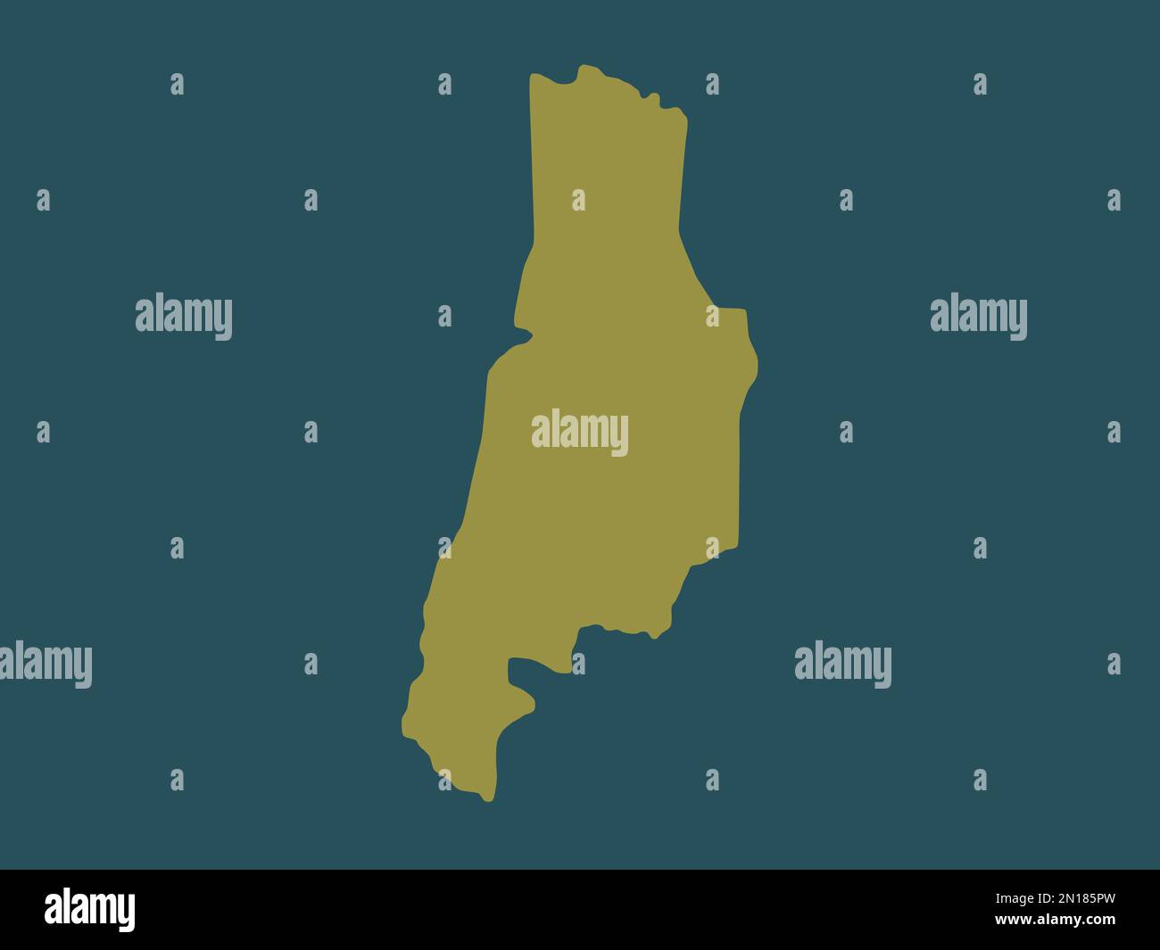 Vega Alta, municipality of Puerto Rico. Solid color shape Stock Photo