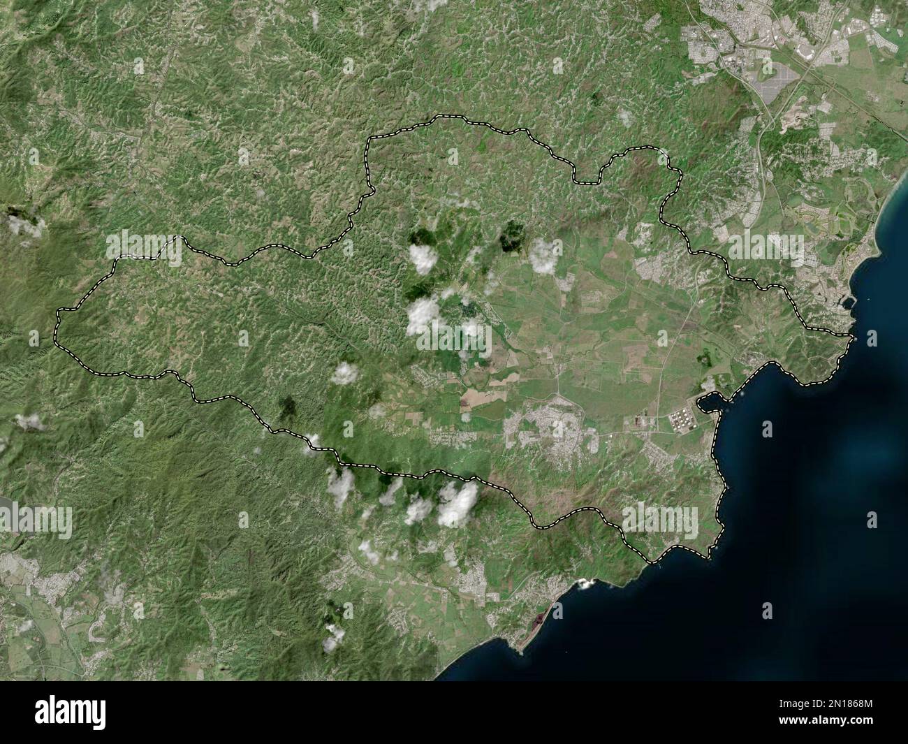 Yabucoa, municipality of Puerto Rico. High resolution satellite map Stock Photo Alamy
