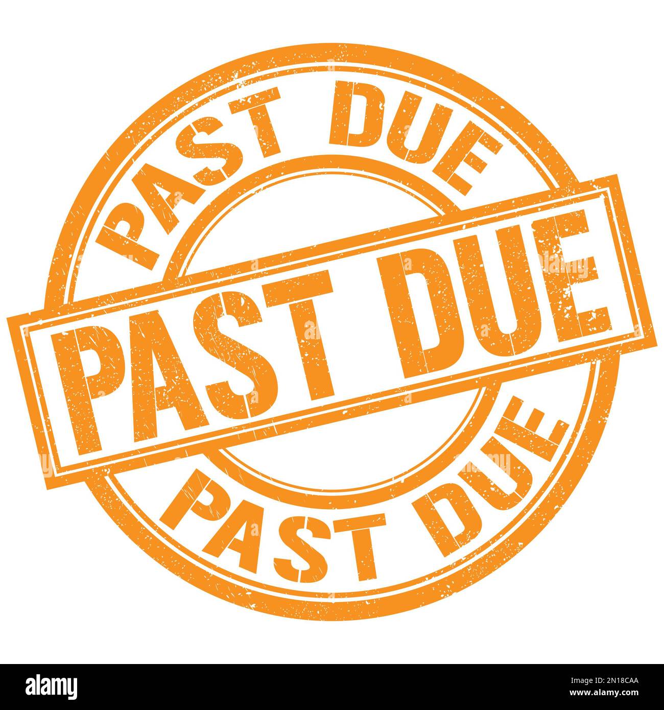 PAST DUE text written word on orange round stamp sign Stock Photo Alamy