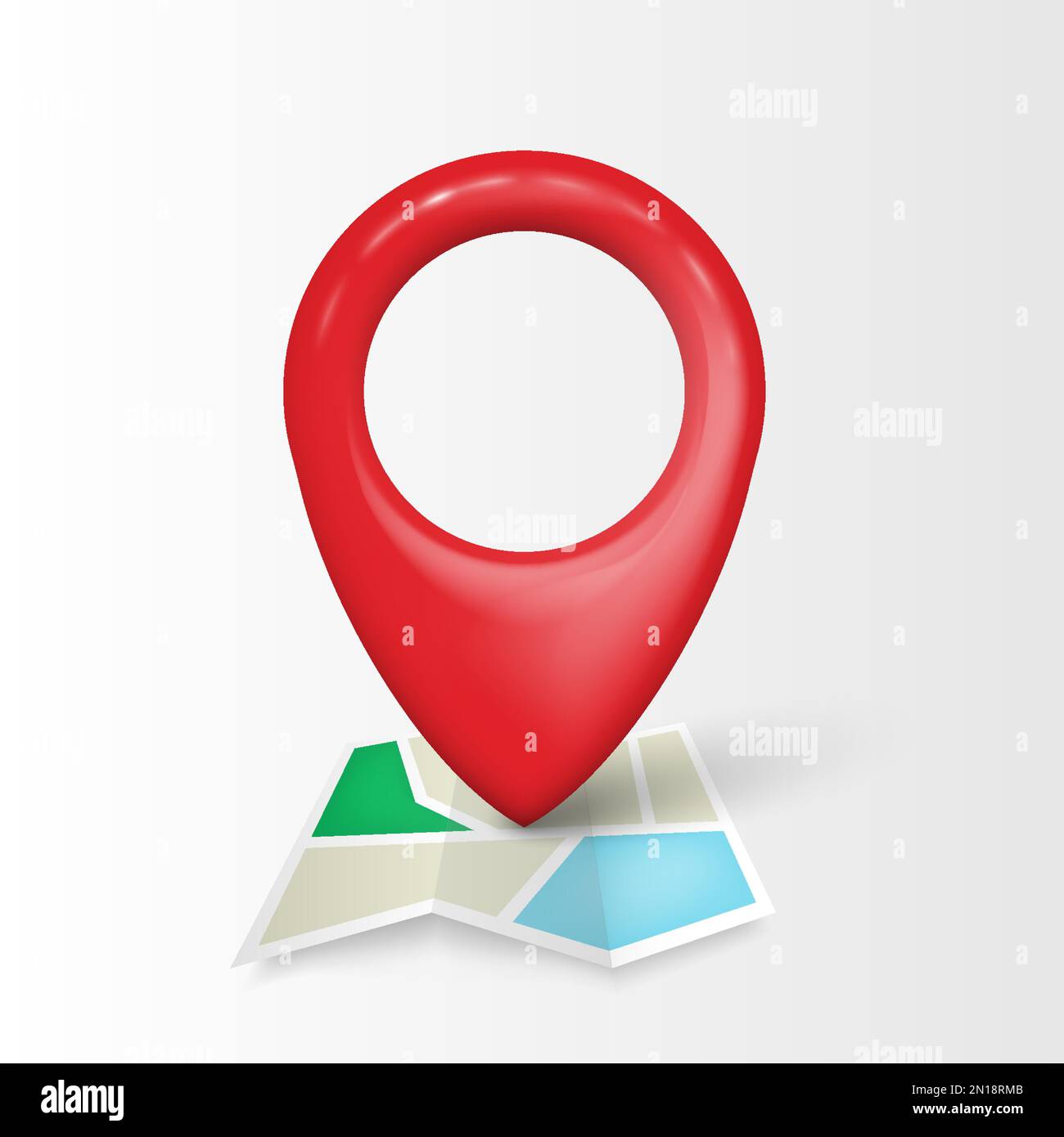 Location icon. Map icon with Pin Pointer. Vector illustration. Eps 10. Stock Vector