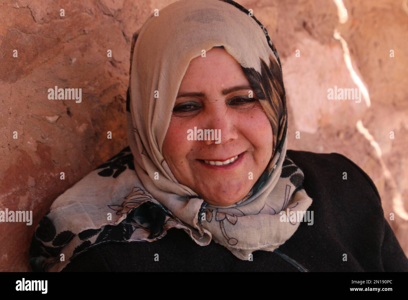 Portrait of local resident, Petra, Jordan Stock Photo