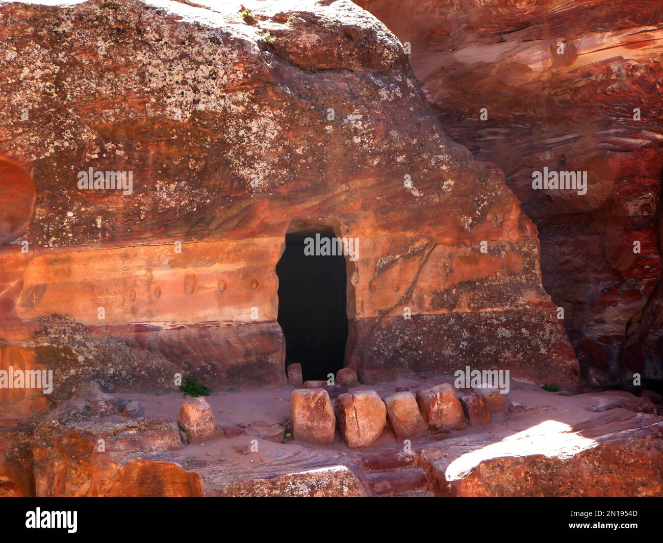 Colorful Sandstone, Petra, Jordan Stock Photo