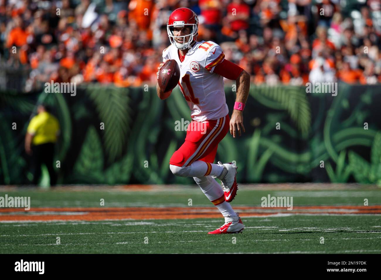 Kansas City Chiefs quarterback Alex Smith (11) runs the ball in