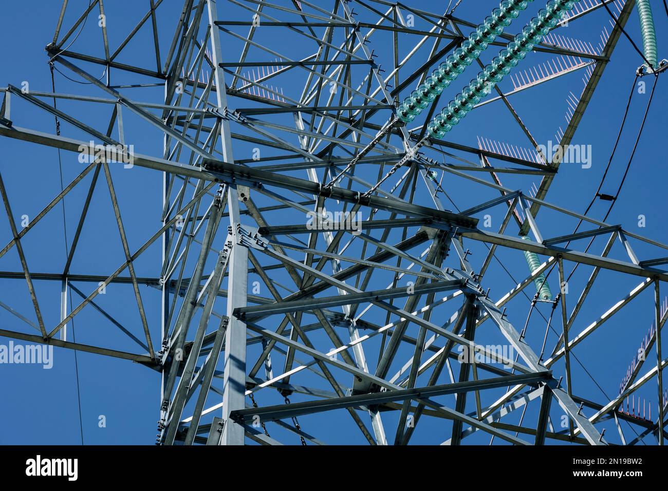 Power Transmission Line. voltage transmission Stock Photo Alamy