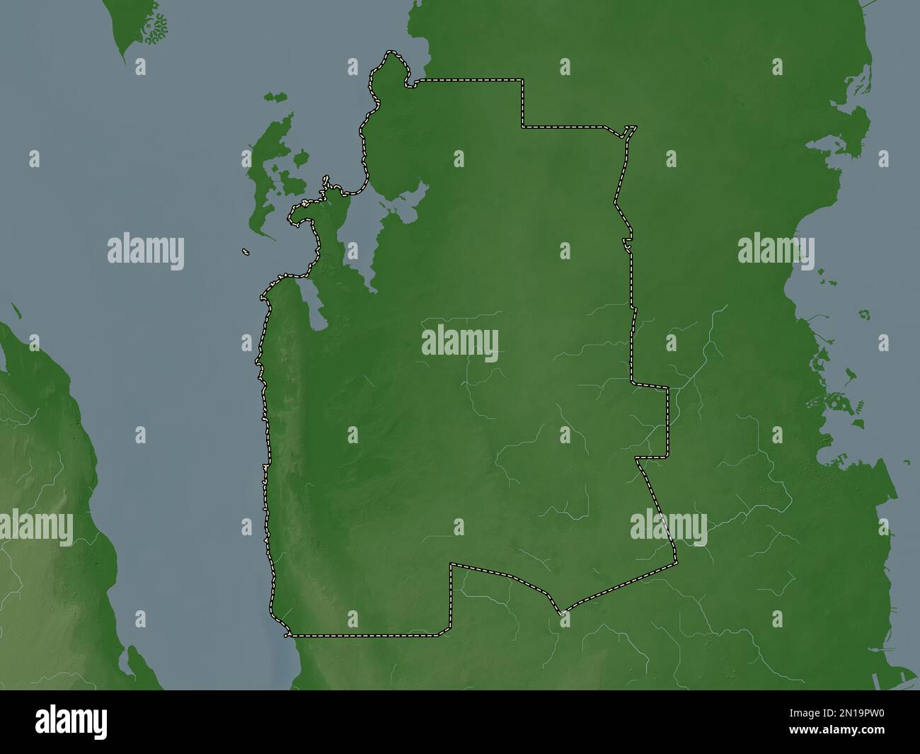 Al Shahaniya, municipality of Qatar. Elevation map colored in wiki ...