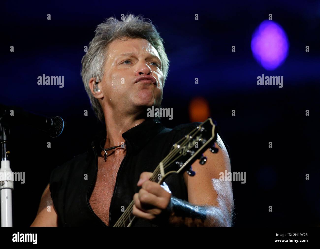 Bon Jovi's lead singer Jon Bon Jovi performs during their "Bon Jovi