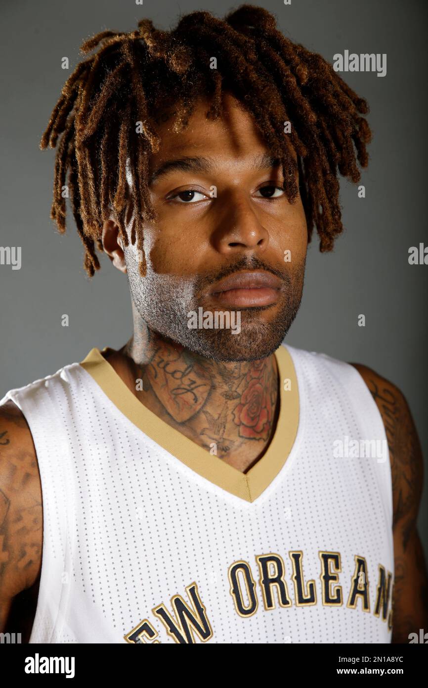 New Orleans Pelicans forward Chris Douglas-Roberts (55) photographed during  their NBA basketball media day in Metairie, La., Monday, Sept. 28, 2015.  (AP Photo/Gerald Herbert Stock Photo - Alamy, image size:866x1390