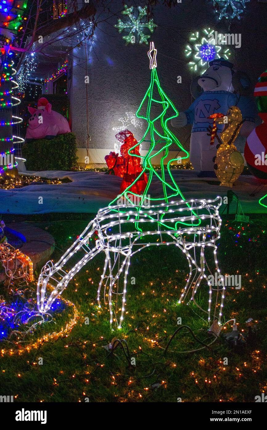 Christmas Lights at Wakefield Wonderland in Santa Clarita, CA Stock Photo Alamy
