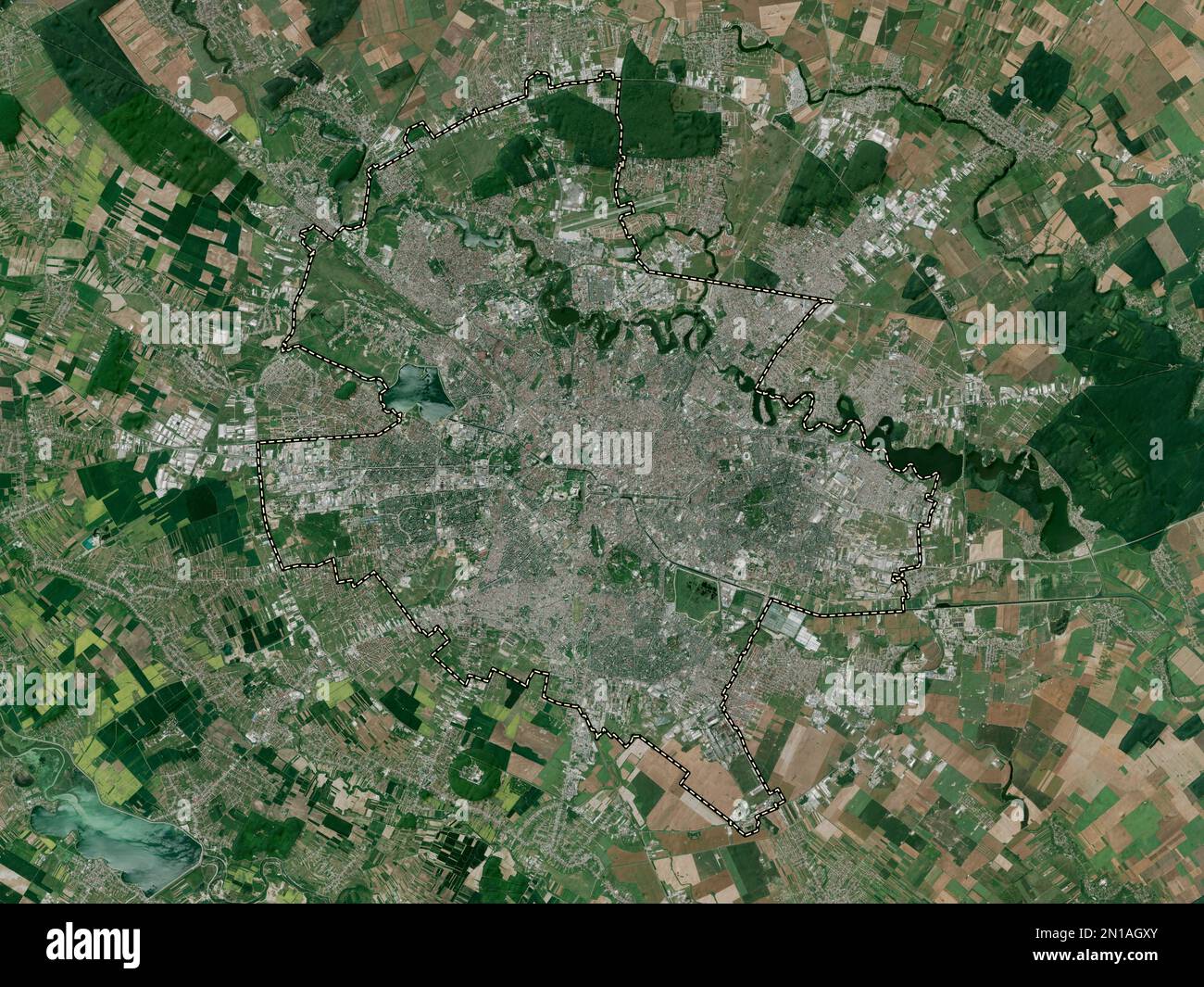 Bucharest Municipality Of Romania High Resolution Satellite Map 2N1AGXY 