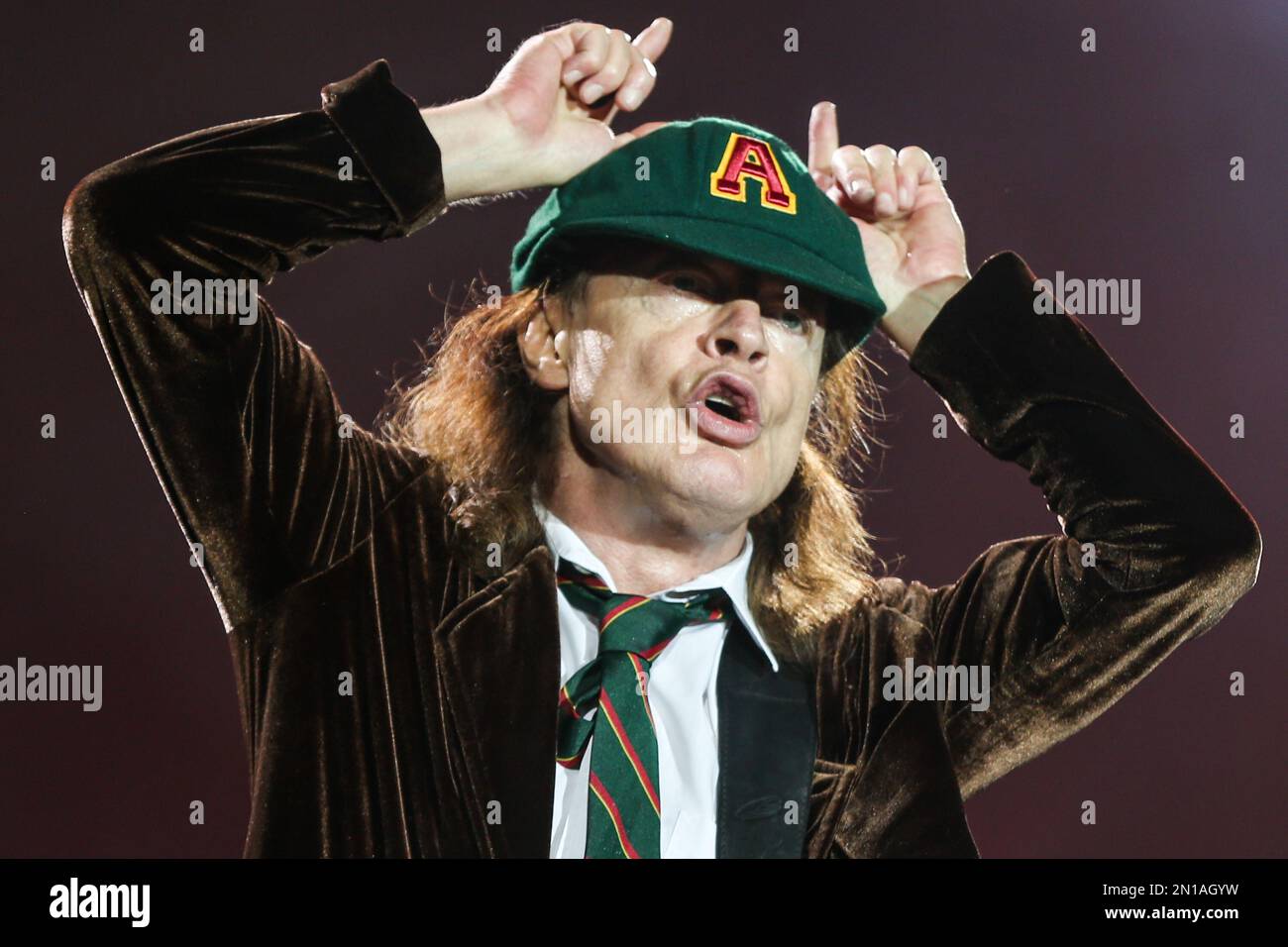 Angus Young of AC/DC performs during the final U.S. stop of their Rock ...