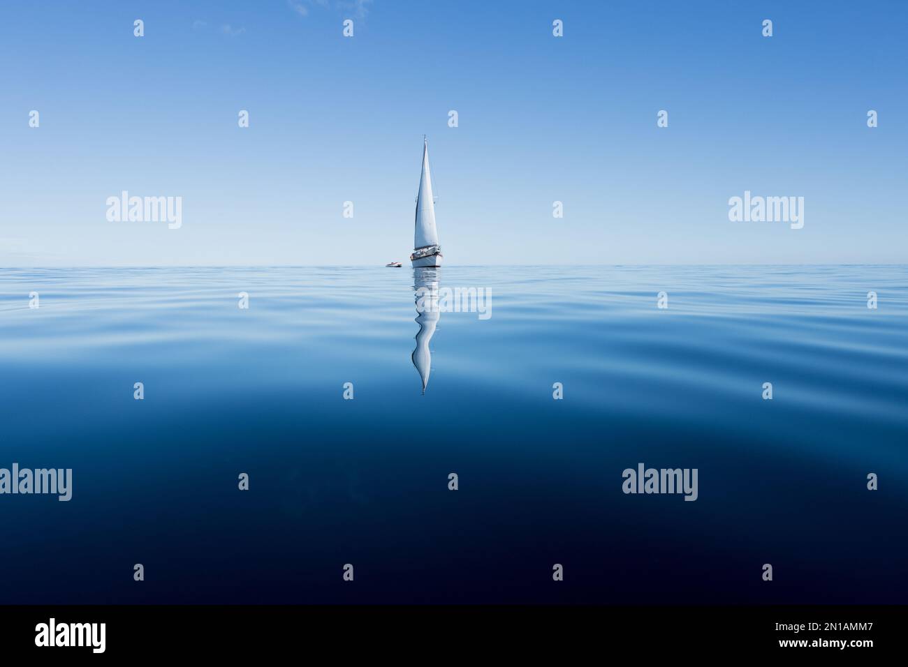 An aerial view of boat sailing in sea Stock Photo - Alamy